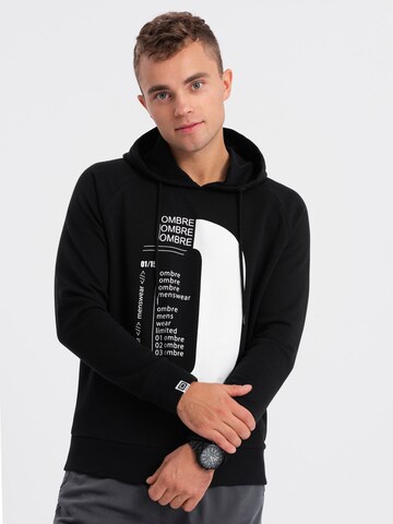 Ombre Sweatshirt in Zwart: voorkant