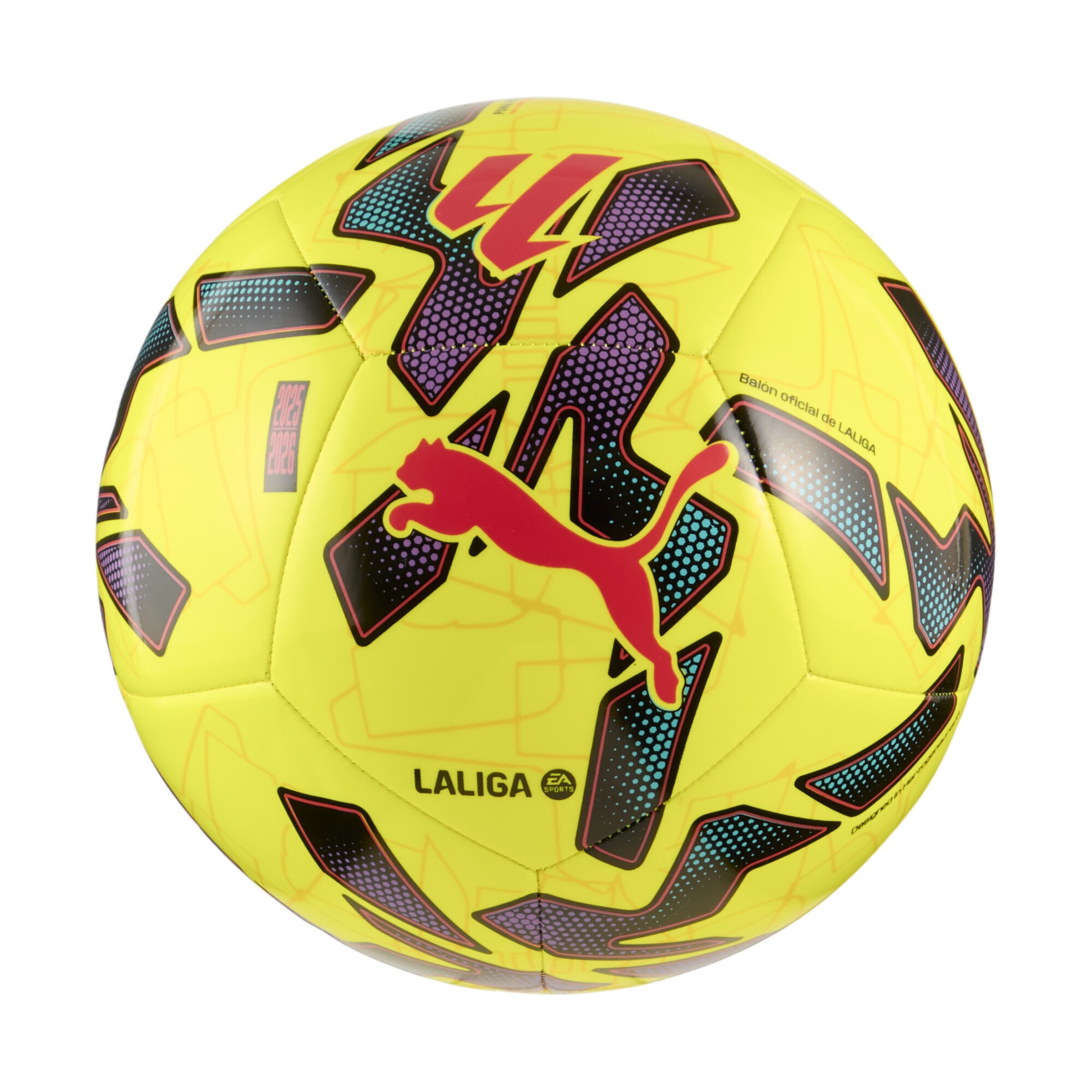 PUMA Ball 'Orbita LaLiga 1' in Yellow: front