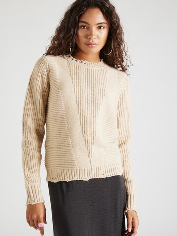 PATRIZIA PEPE Sweater 'MAGLIA' in Beige: front