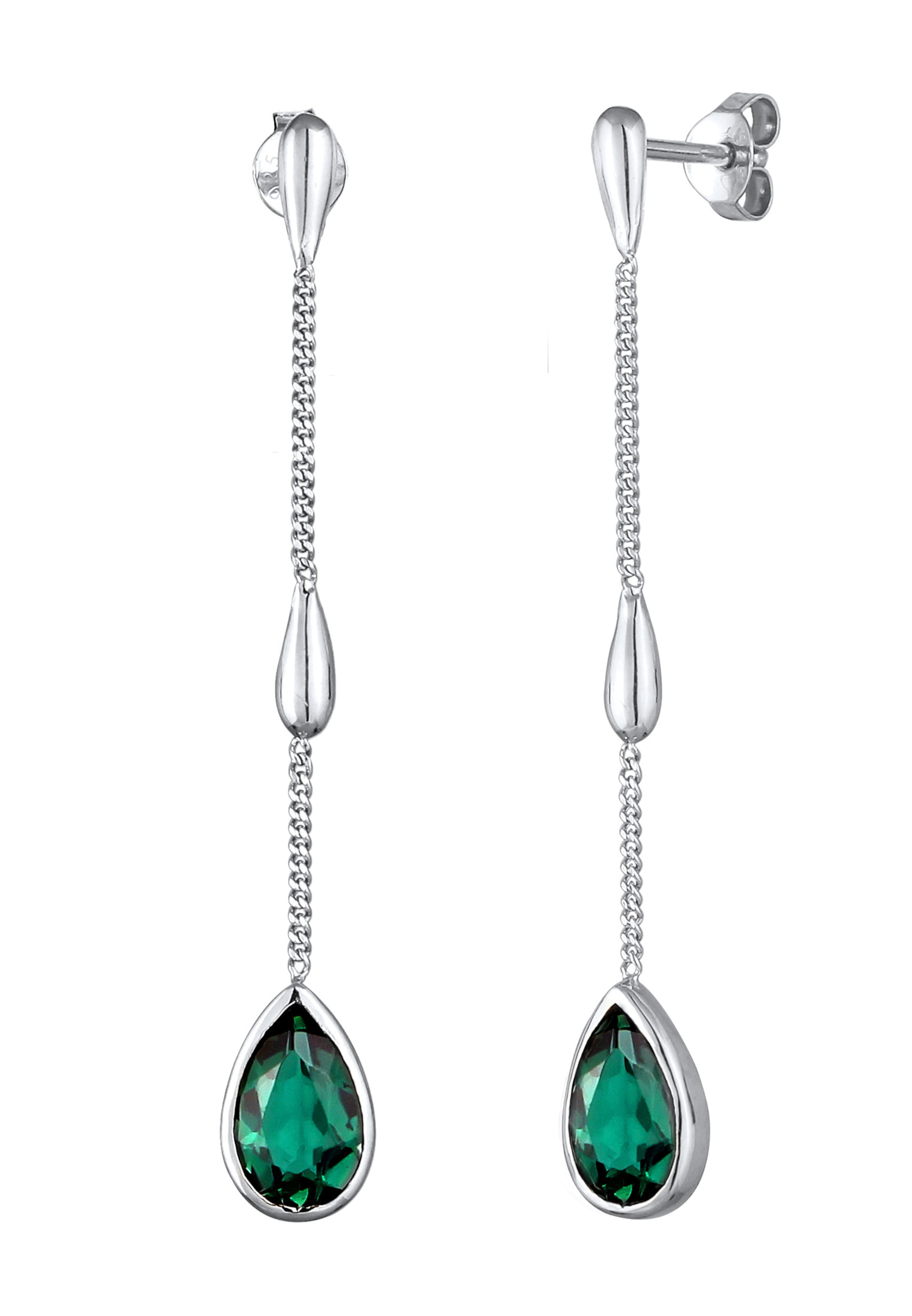 ELLI Oorbellen 'Tropfen' in Groen: voorkant