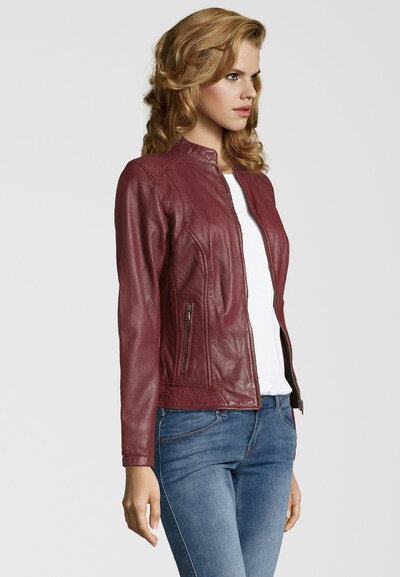 Kriss Lederjacke Victoria In Rot Bordeaux About You