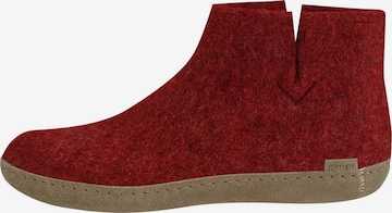 Glerups Hausschuh 'Classic' in Rot: Vorderseite