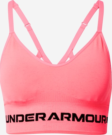 Sutien sport de la UNDER ARMOUR pe roz: față