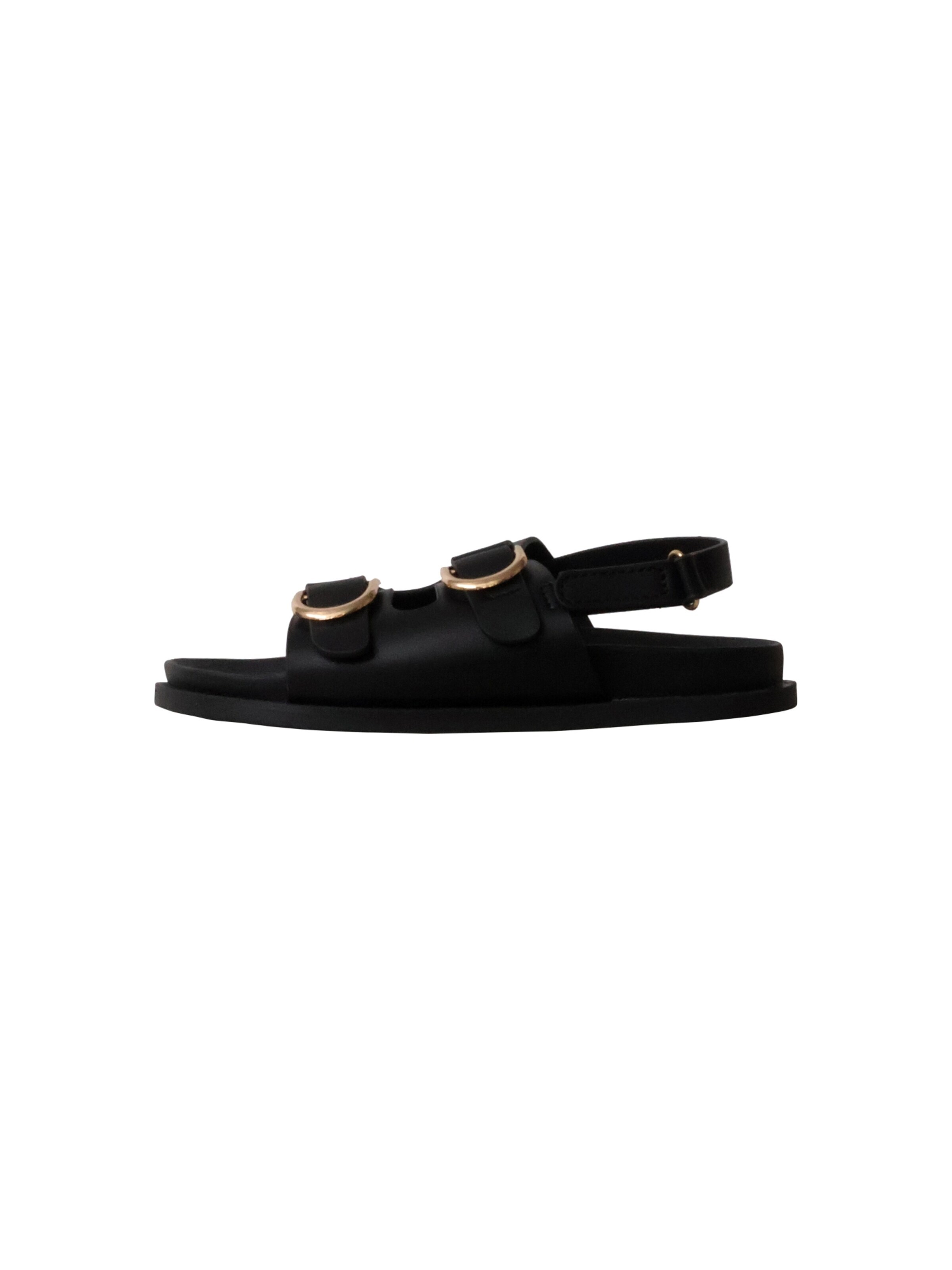 Super Mode - Zapatos bajos 'Kinder-Pantoletten mit Schnalle' en negro: frente