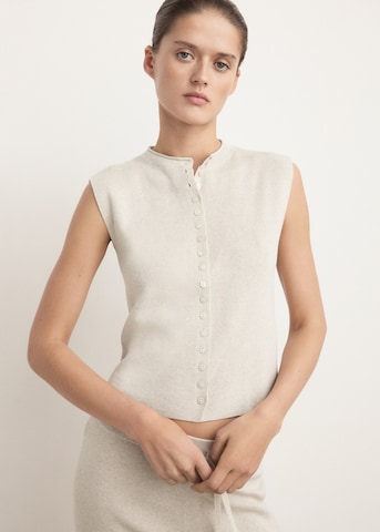MANGO Strickweste 'Blakely' in Beige: Vorderseite