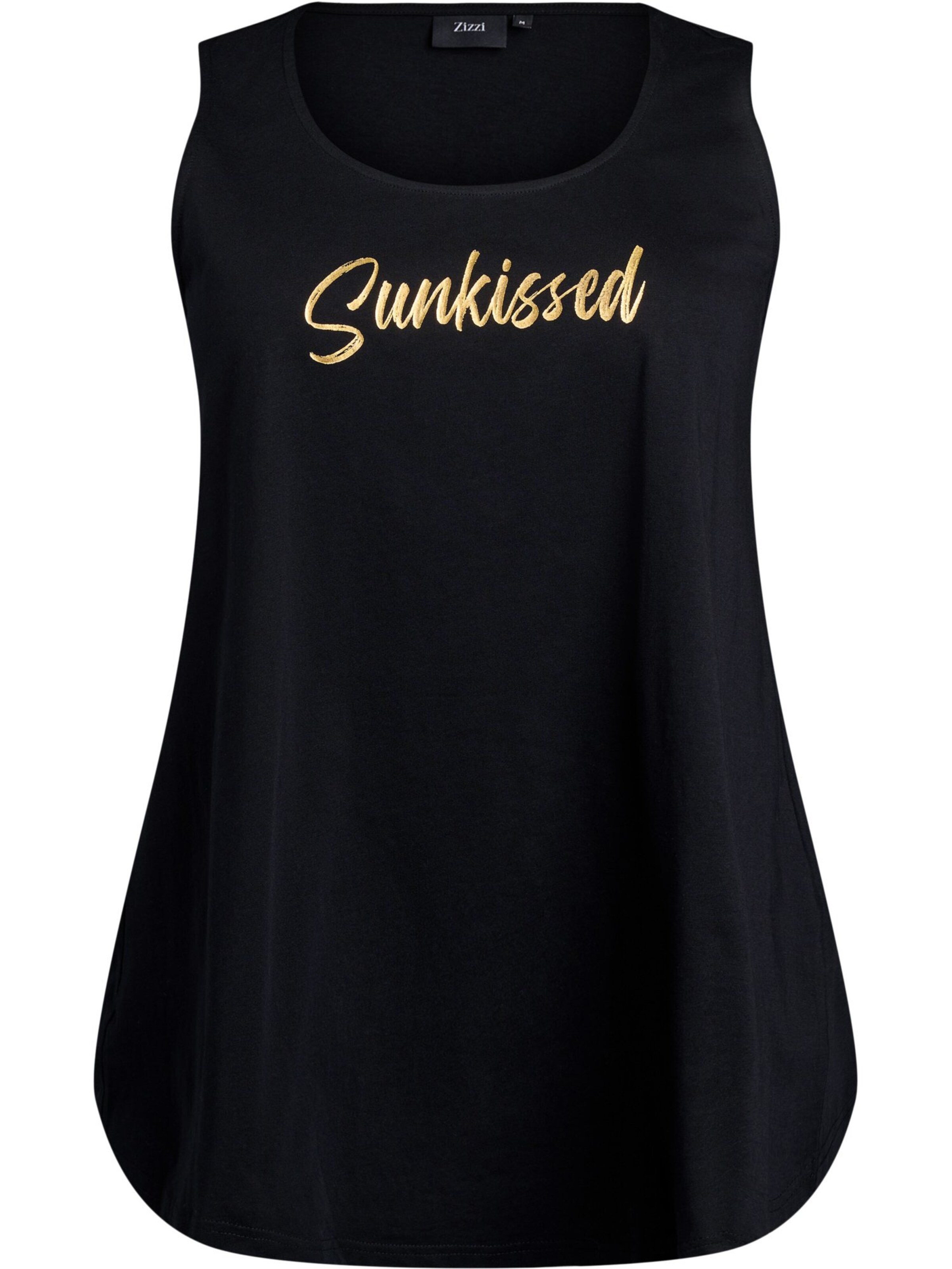 Zizzi Top 'VMY' in Zwart: voorkant