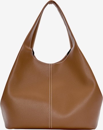 Pull&BearShopper torba - bež boja: prednji dio