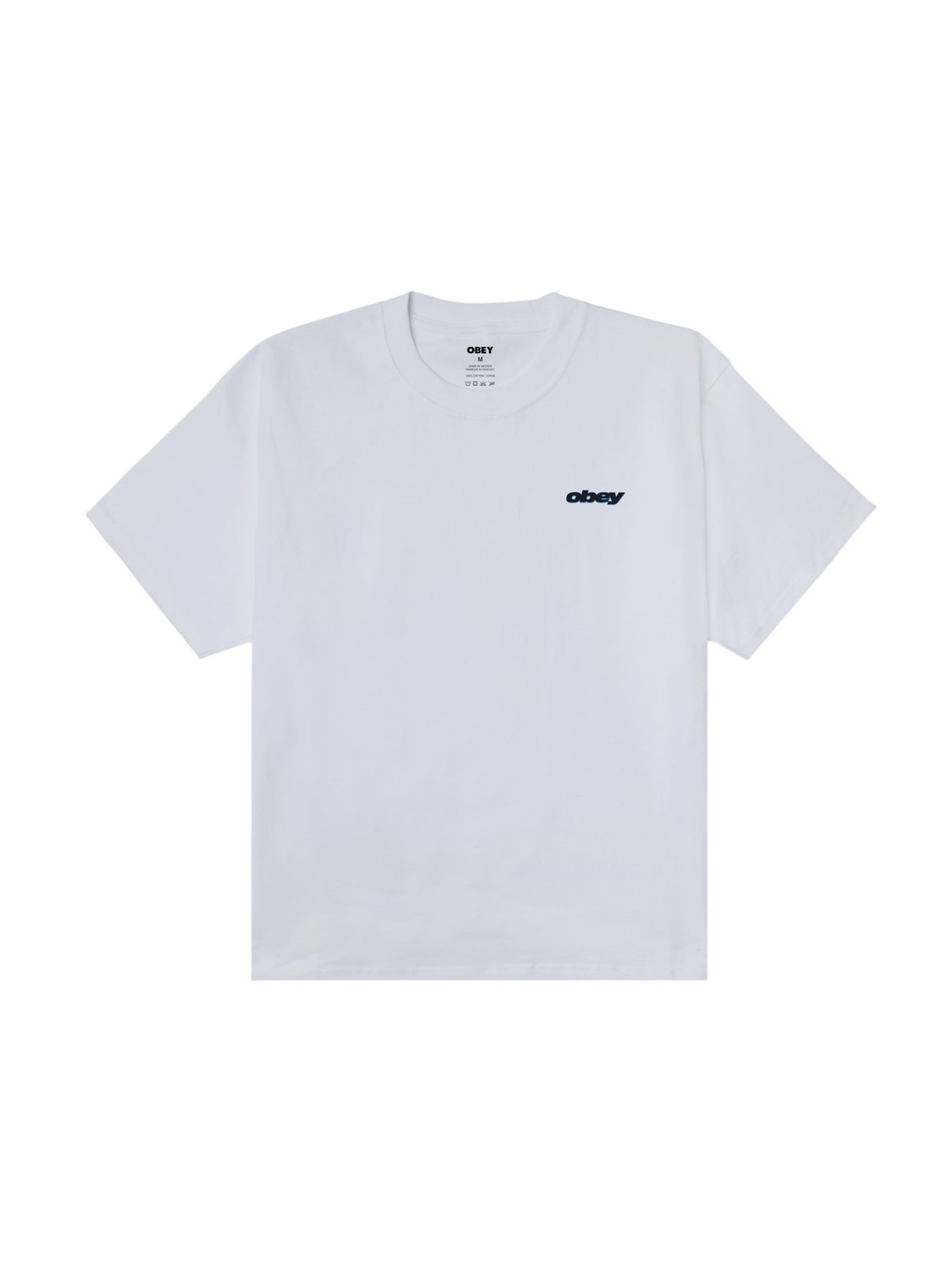 Obey Shirt in Wit: voorkant