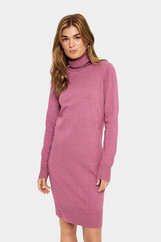 SAINT TROPEZ - Vestido de punto 'Mila' en lila: frente