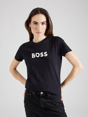BOSS Koszulka 'Elogo 5' w kolorze czarny: przód