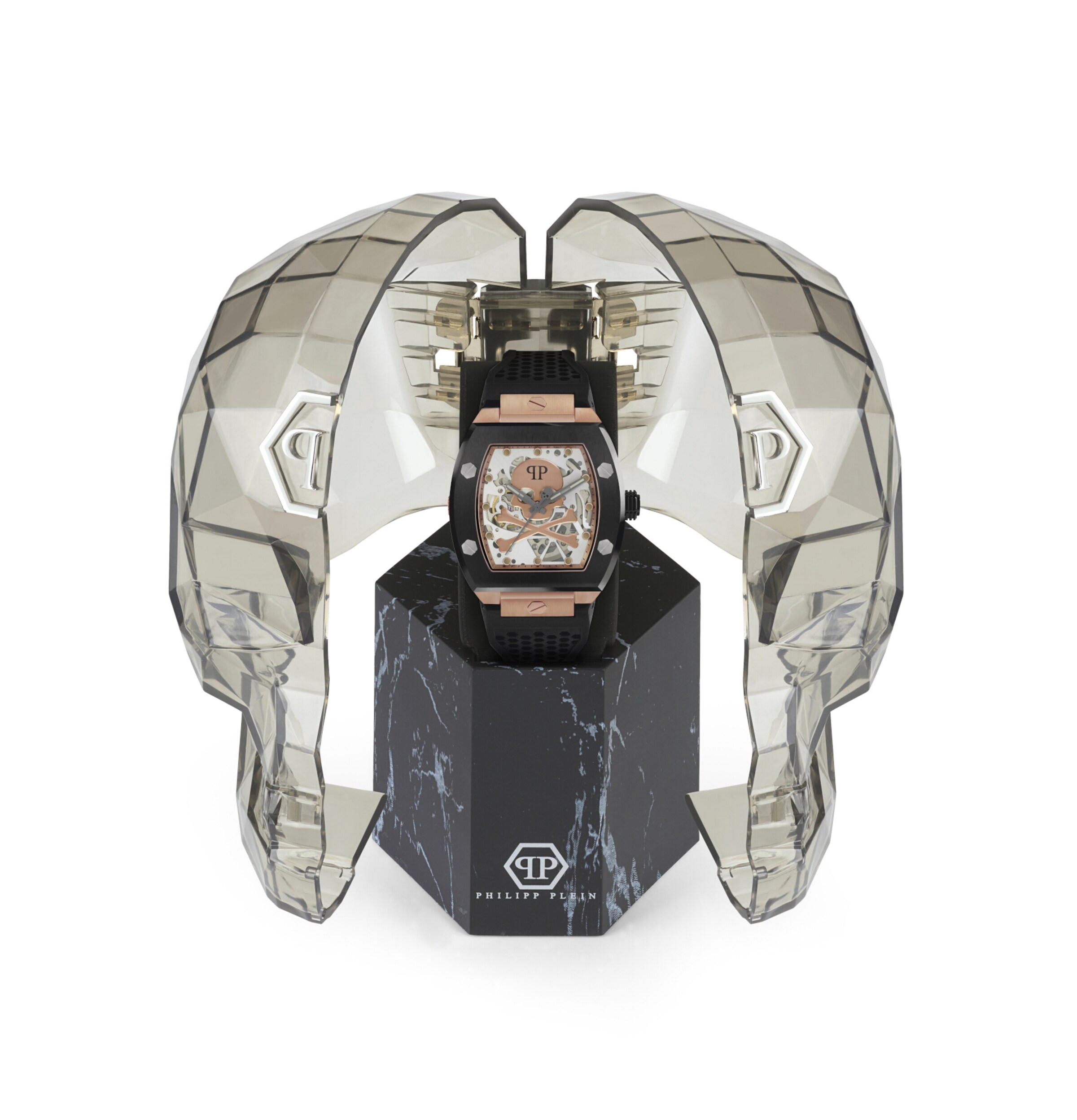 Philipp Plein Analog watch 'The $keleton' in Black