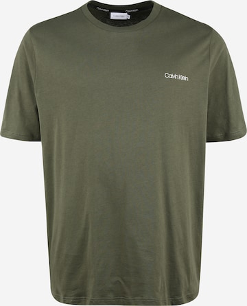 T-Shirt Calvin Klein Big & Tall en vert : devant