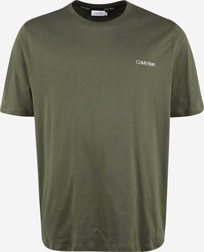 Calvin Klein Big & Tall T-Shirt en olive / blanc, Vue avec produit