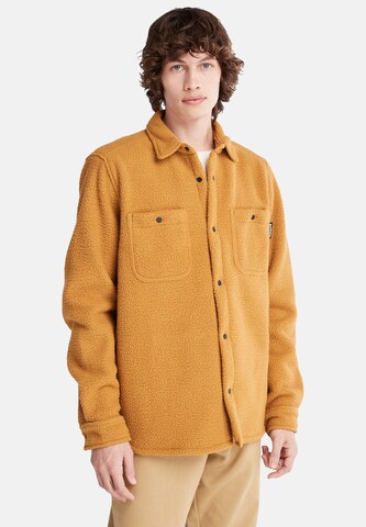 TIMBERLAND Fleece jas in Bruin: voorkant