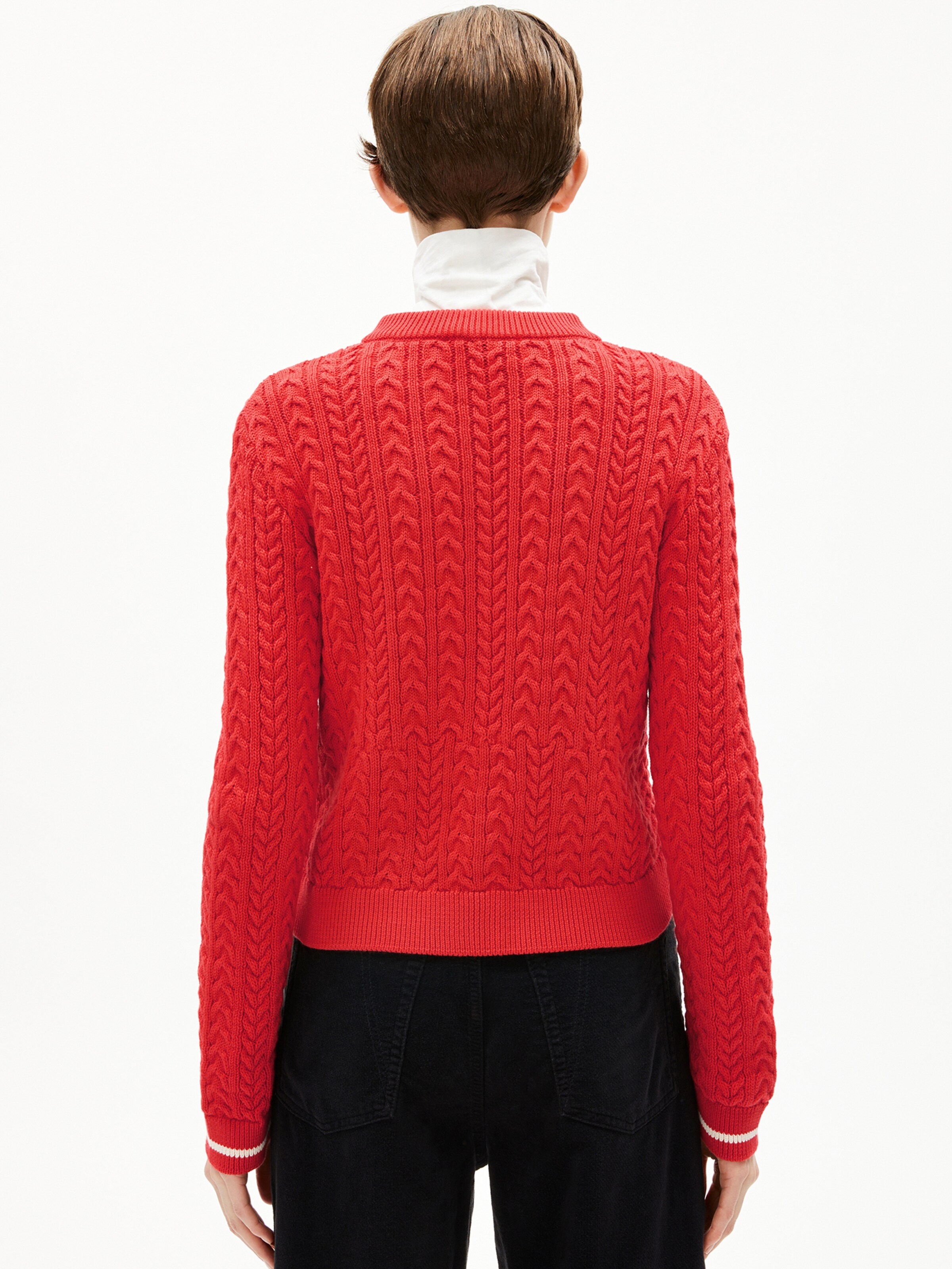 ARMEDANGELS Gebreid vest in Rood