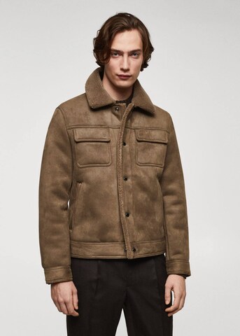 MANGO MAN Between-Season Jacket 'Nico 2' in Brown: front