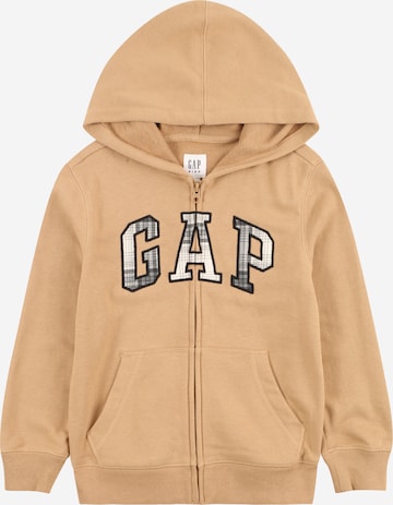 GAP Bluza rozpinana w kolorze beżowy: przód