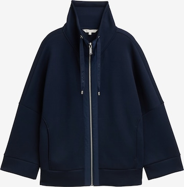 TOM TAILOR Sweatvest in Blauw: voorkant