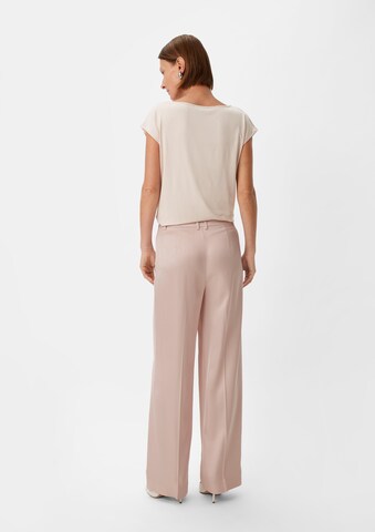 Wide Leg Pantalon à pince COMMA en beige : derrière