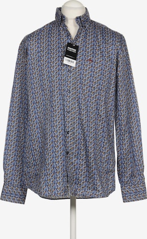 FYNCH-HATTON Button Up Shirt in L in Blue: front