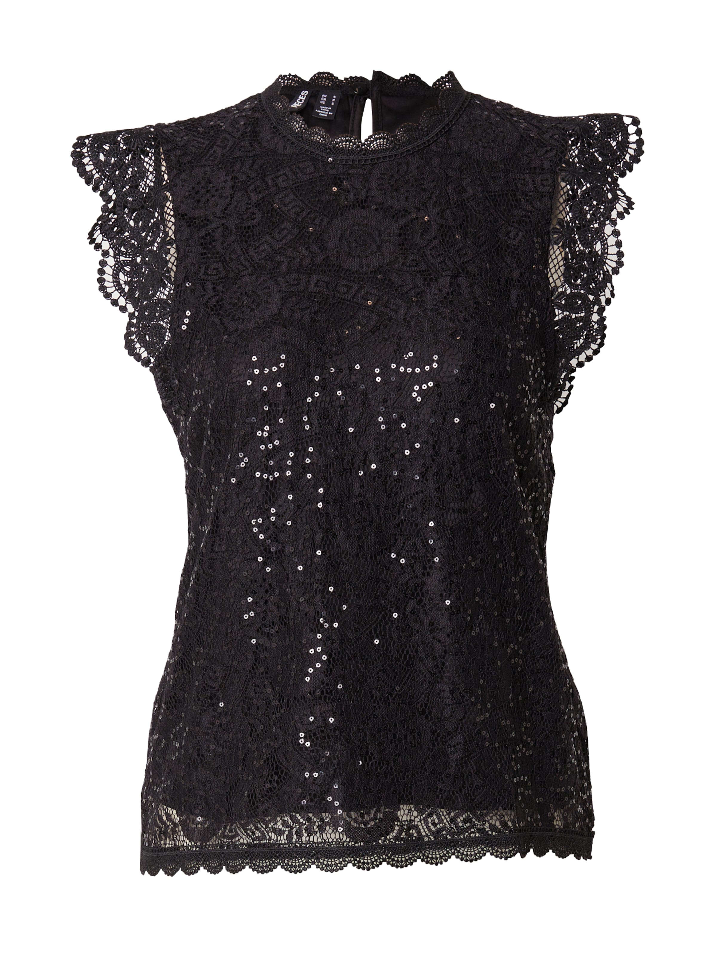PIECES Blouse 'OLLINE' in Black: front