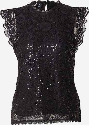 Camicia da donna 'OLLINE' di PIECES in nero: frontale