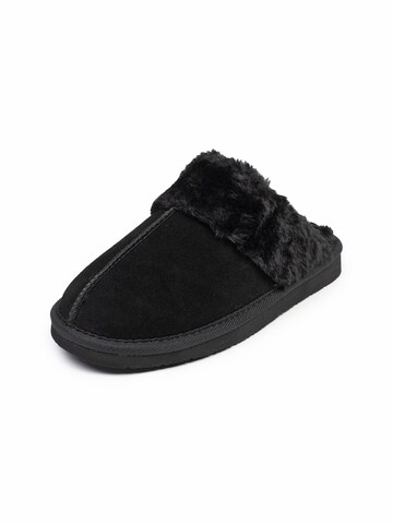 Minnetonka Hausschuh 'Chesney' in Schwarz: Vorderseite