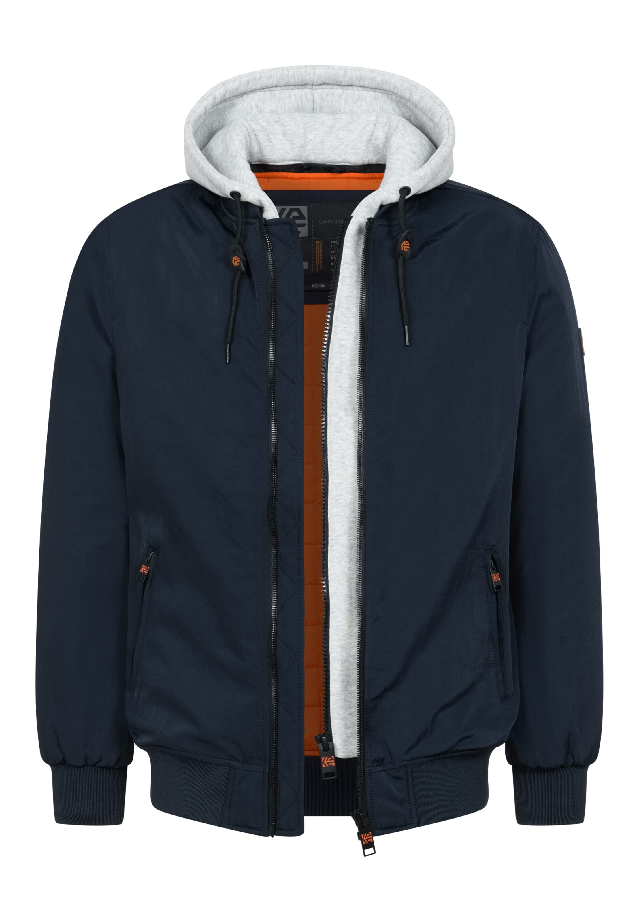 INDICODE JEANS Tussenjas 'Falwide' in Blauw: voorkant