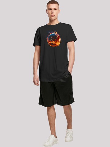 T-Shirt 'Basketball Sports Collection On FIRE' F4NT4STIC en noir