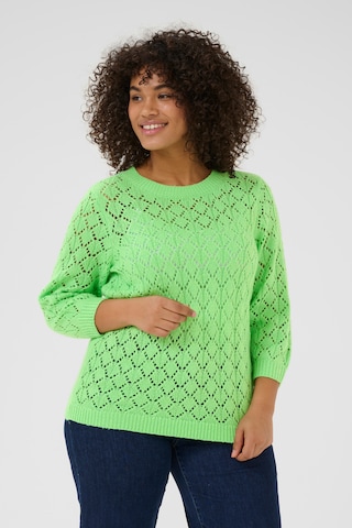 KAFFE CURVE - Pullover 'KCMika' em verde: frente