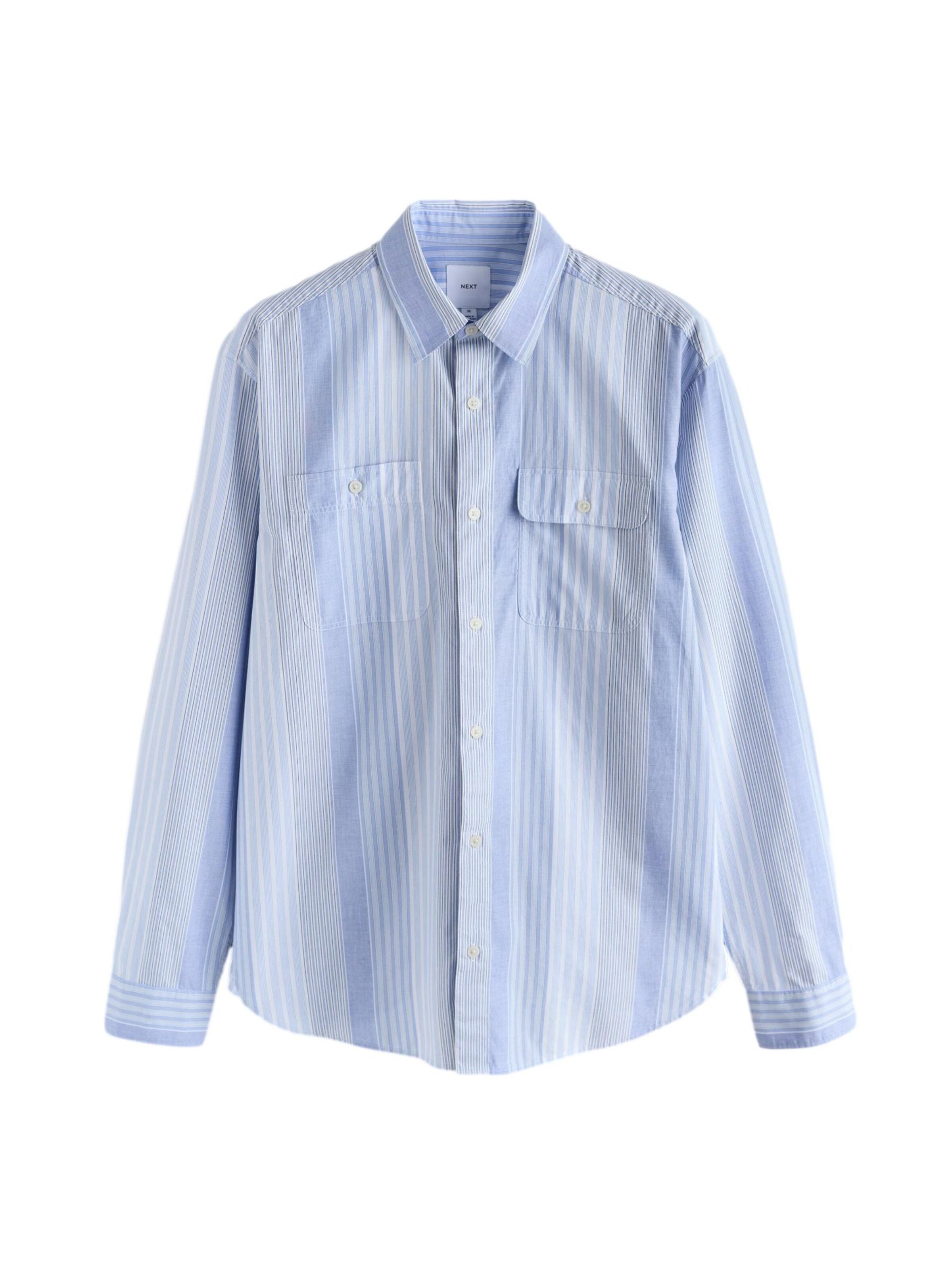 Next Hemd in blau / pastellblau / schwarz / weiß, Produktansicht