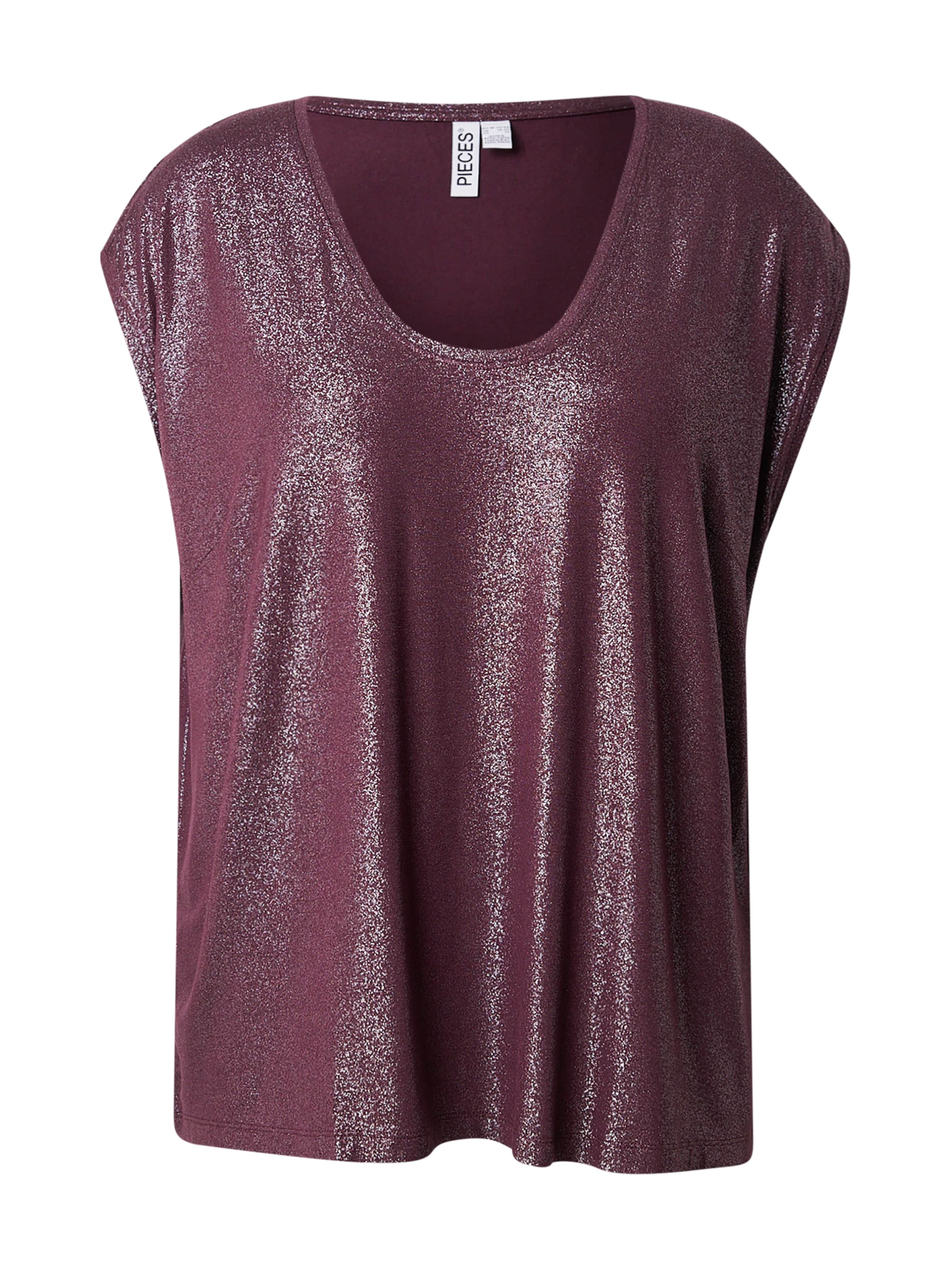 Maglietta 'PCALICE' di PIECES Curve in rosso: frontale