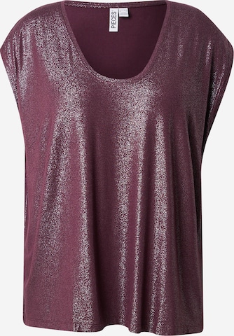 raudona PIECES Curve Marškinėliai 'PCALICE': priekis