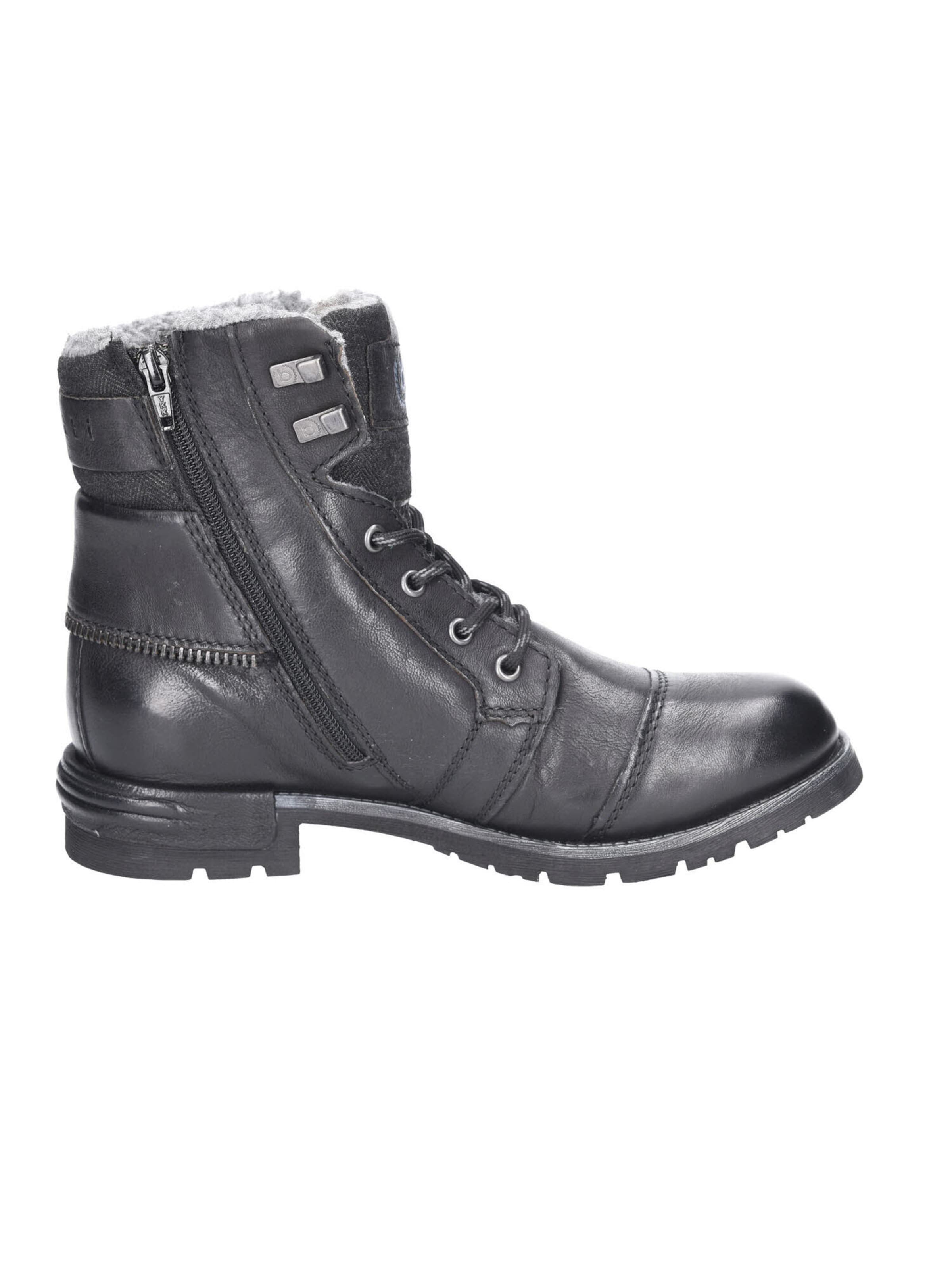 bugatti Lace-Up Boots in Silver