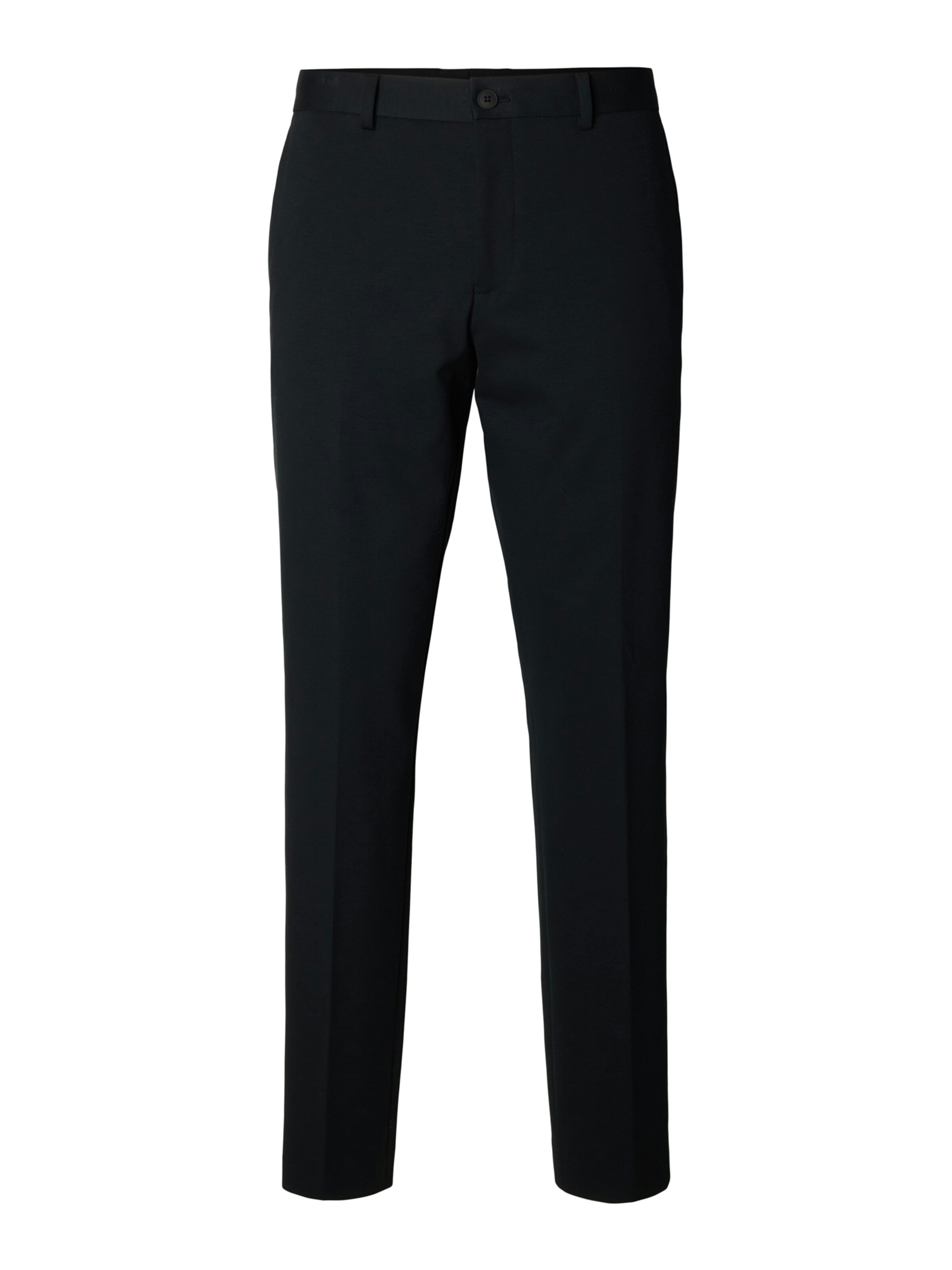 juoda SELECTED Prigludęs Kelnės su kantu 'SLMLOMAIR': priekis