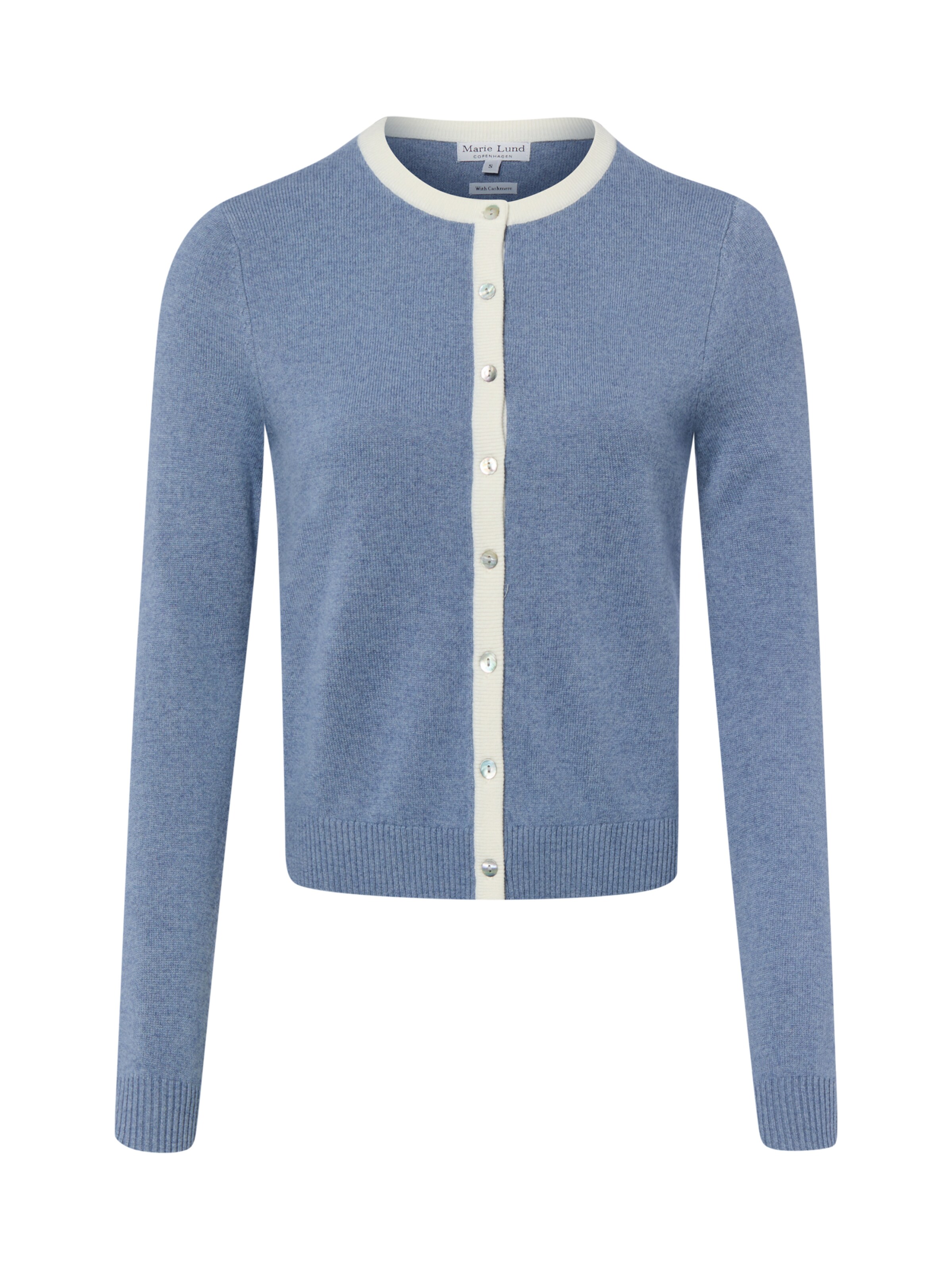 Marie Lund Knit cardigan in Blue: front
