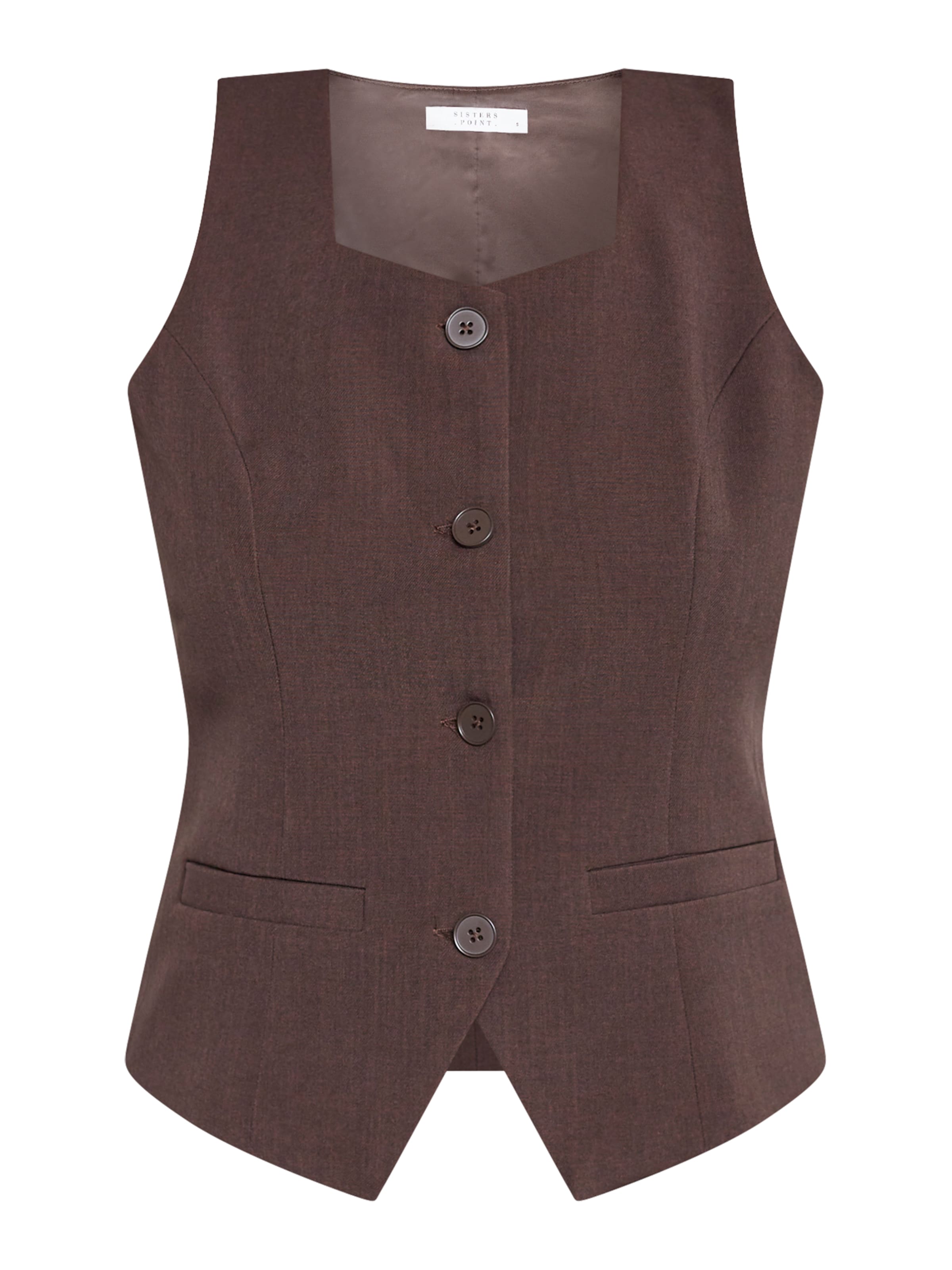 SISTERS POINT Jakkesætsvest 'GEMA' i brun: forside