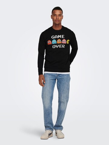 Only & Sons - Sudadera 'Pacman' en negro