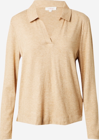 s.Oliver Shirt in Beige: voorkant