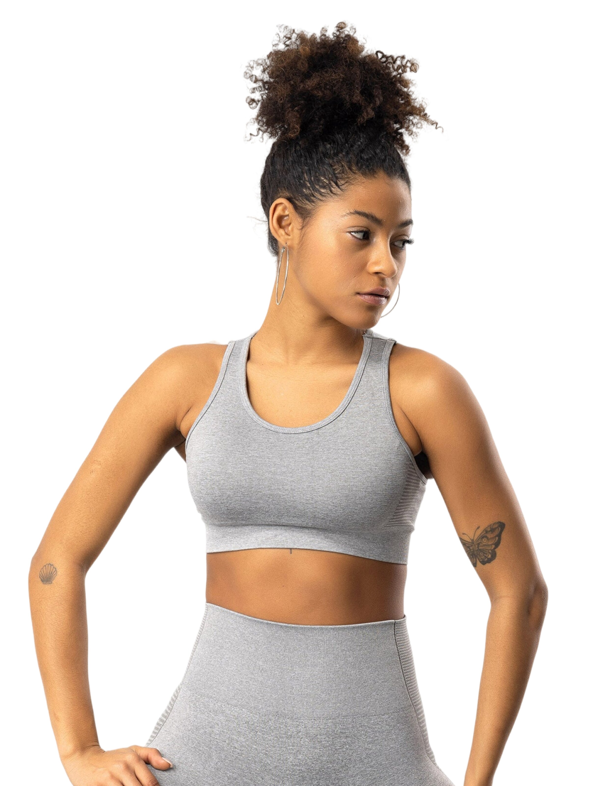 No Matter What Bralette Bra in Grey: front