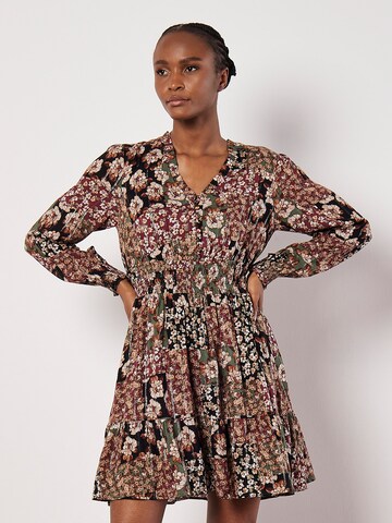 Apricot Dress 'Patchwork' in Green: front