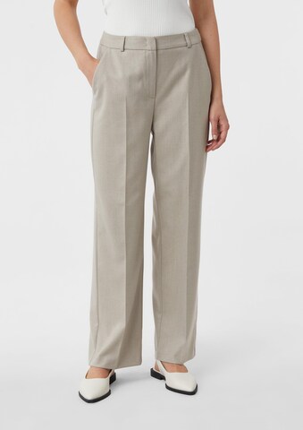 COMMA Regular Pants in Beige: front