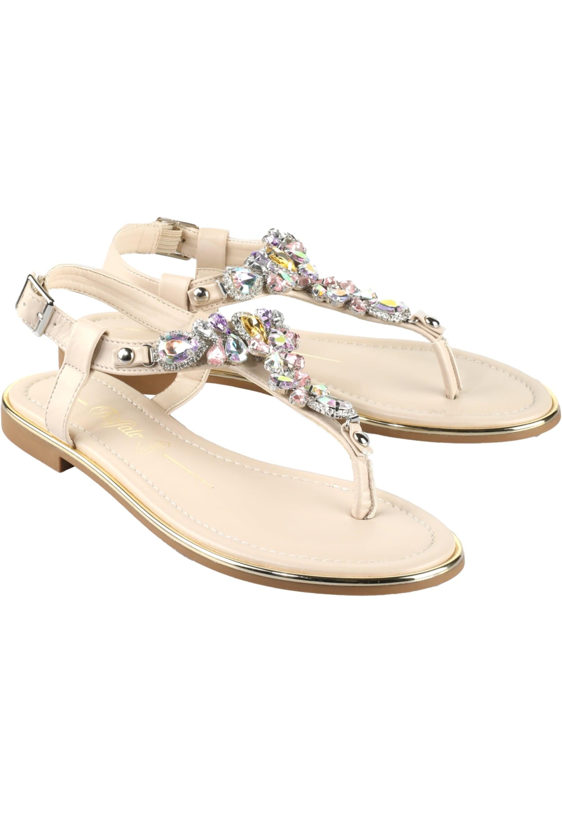 BUFFALO Σαγιονάρες διχαλωτές 'Kira' σε μπεζ