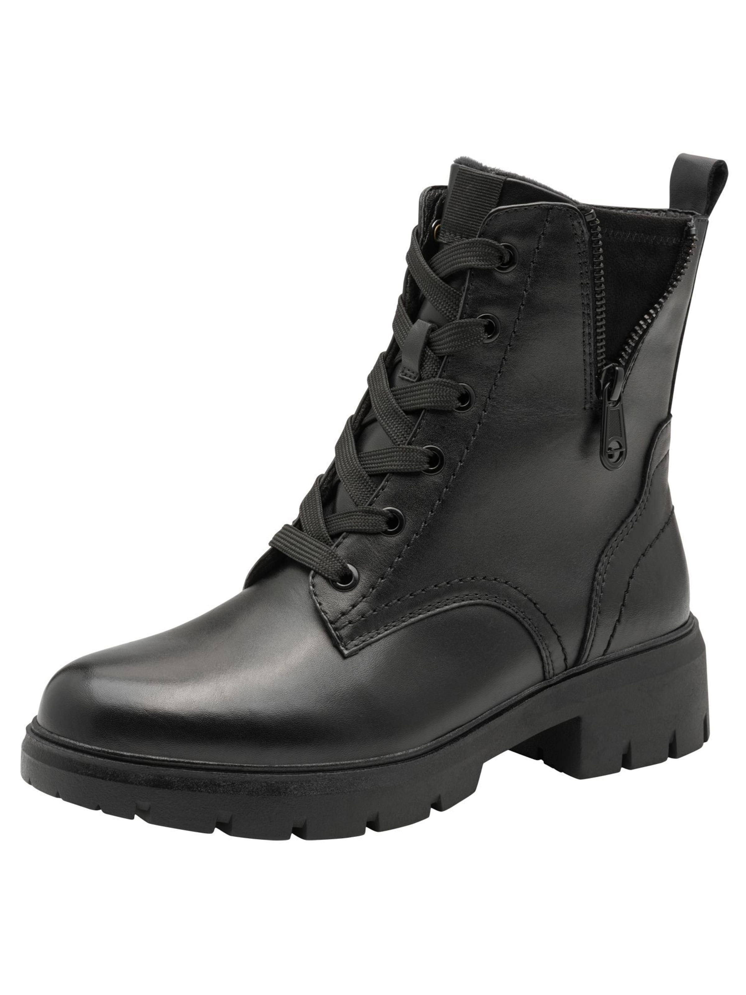 Tamaris Lace-up bootie in Black: front