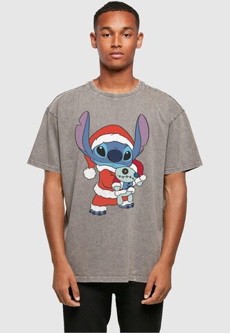 Maglietta 'Lilo And Stitch - Christmas' di ABSOLUTE CULT in grigio: frontale
