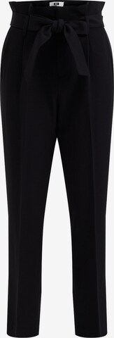 WE Fashion Tapered Pleat-front trousers in Black: front