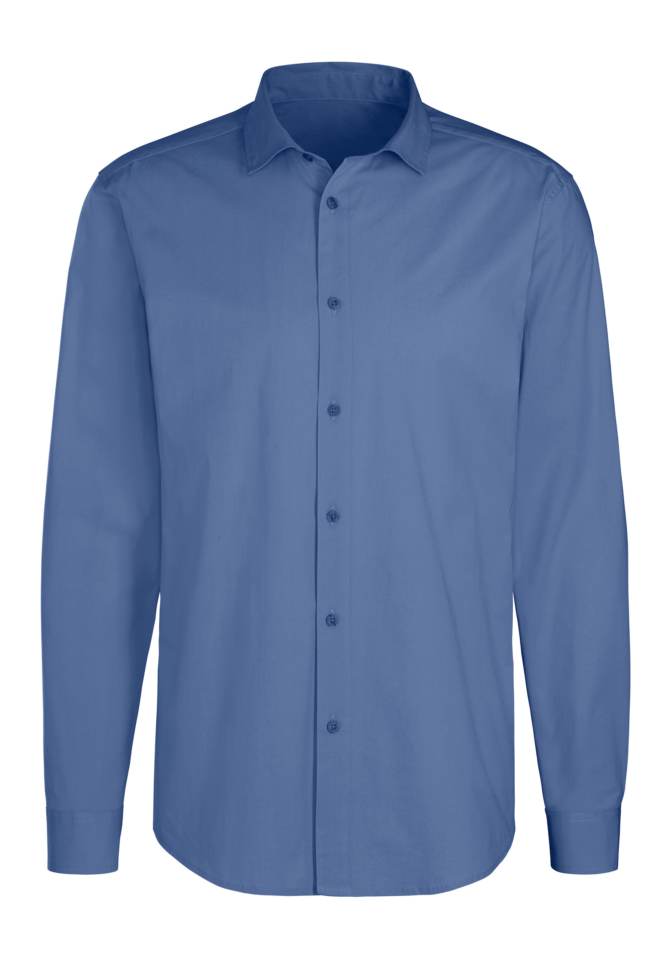 JOHN DEVIN Button Up Shirt in Blue: front