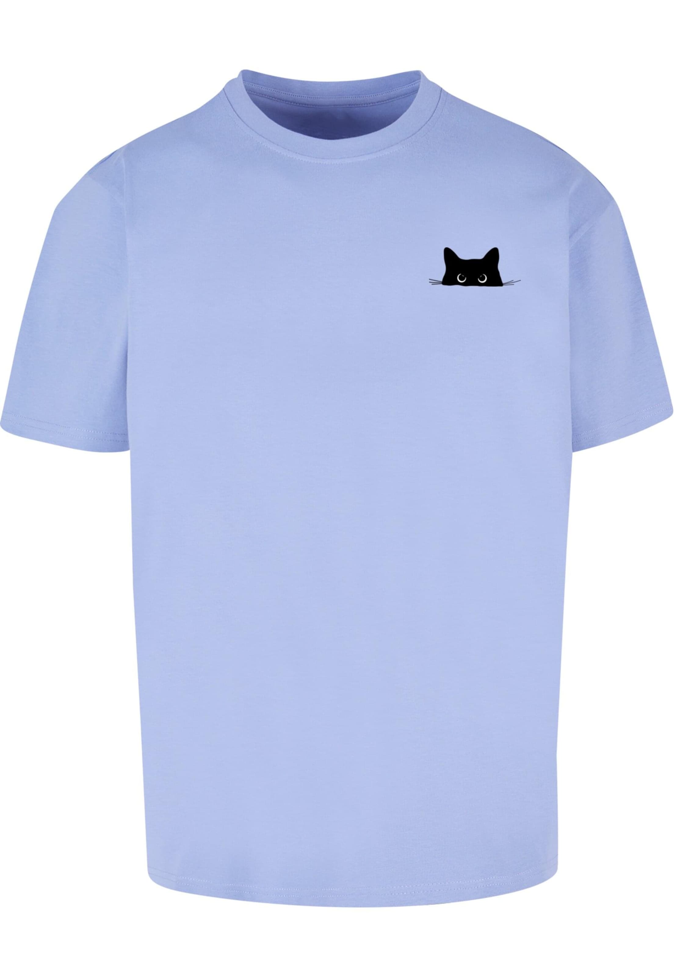 T-Shirt 'Halloween - Cat' Merchcode en bleu : devant