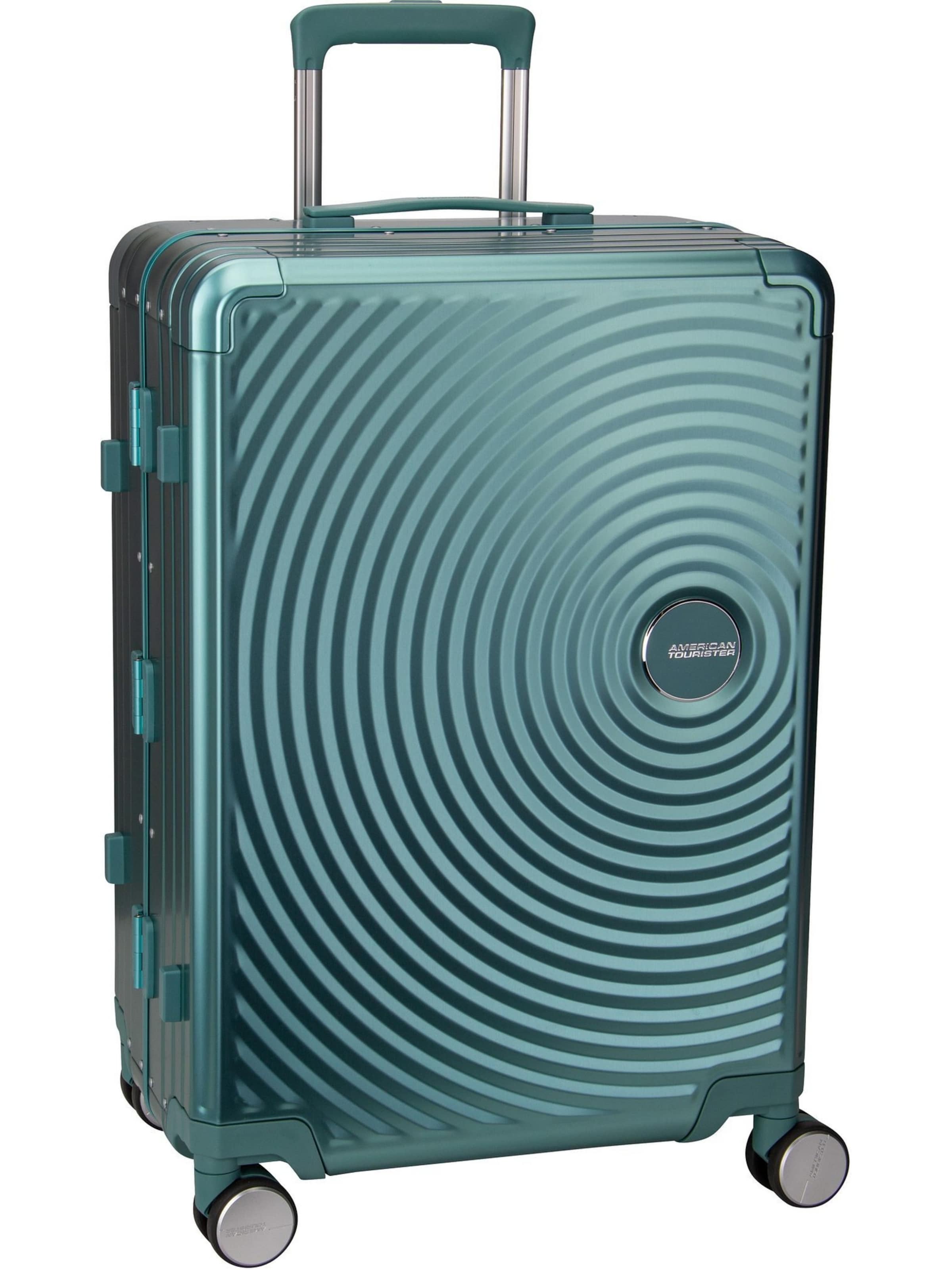 American Tourister Trolley 'Soundbox' in Blau: Vorderseite