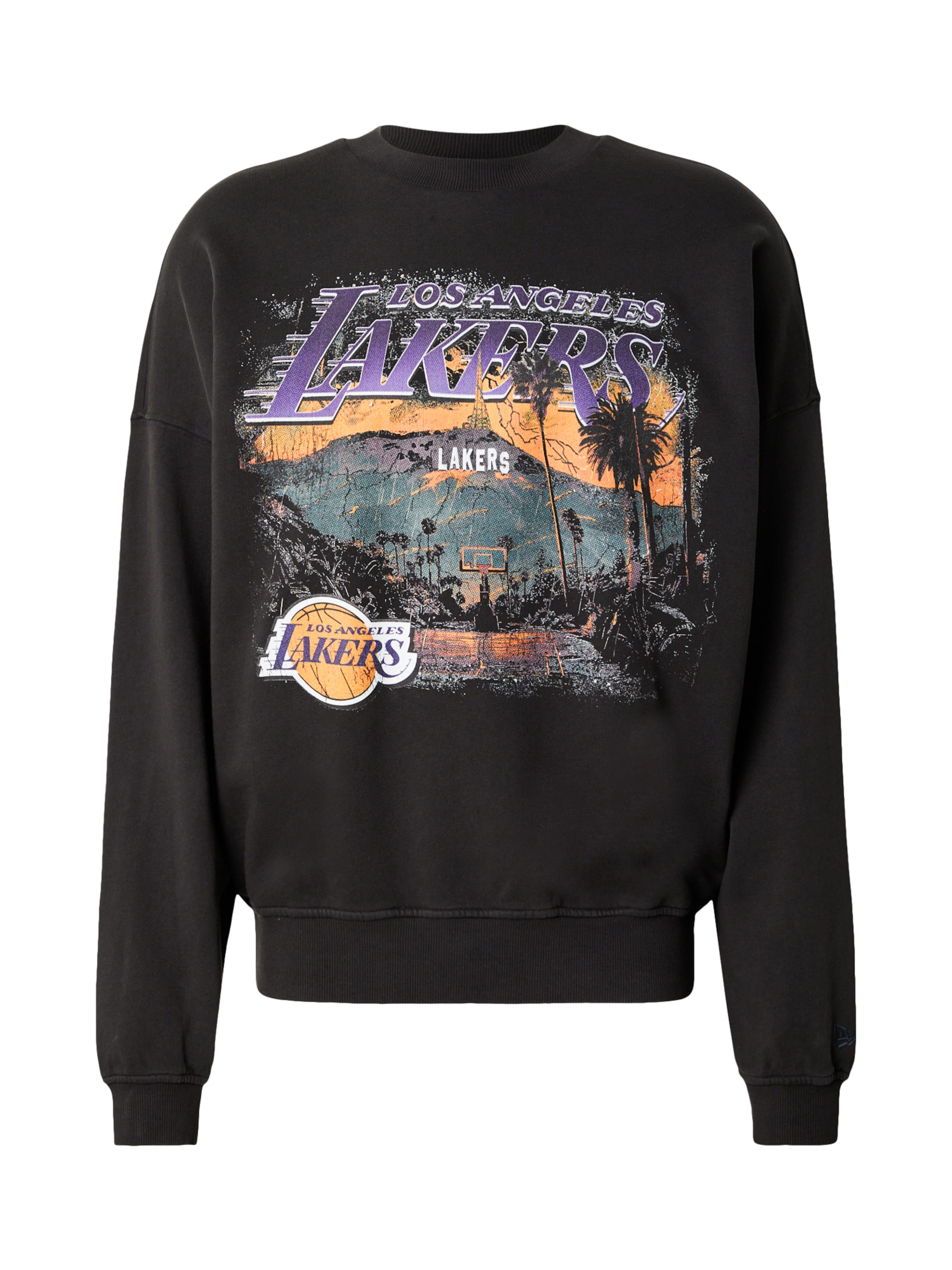 NEW ERA Sweat-shirt 'NBA' en anthracite / violet / orange / blanc, Vue avec produit